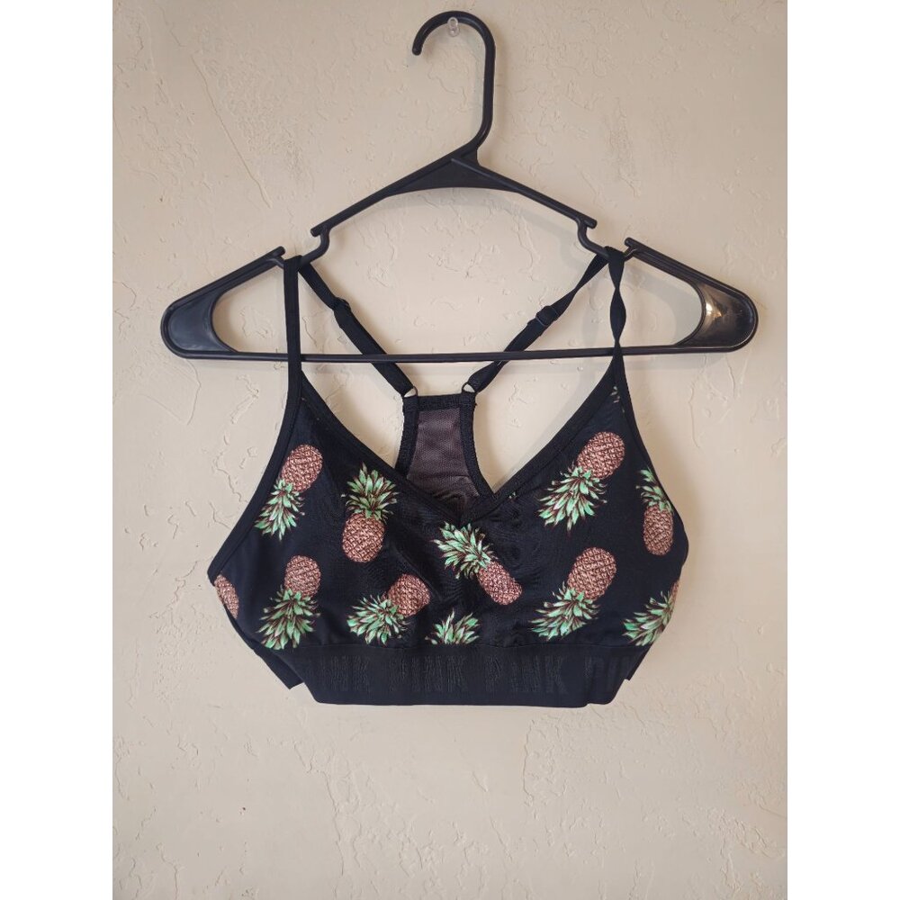 Pink By Victorias Secret Pineapple Print Sports Bra Size M